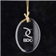 aerial view a clear oval jade glass ornament, image 1 of 2