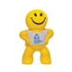 aerial view a yellow mr. smiley stress reliever, image 1 of 2