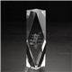 aerial view a clear medium chairmans 3d crystal award, image 1 of 2