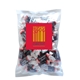 aerial view a clear large snack bag with label standard fill, image 1 of 17