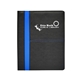 aerial view a blue rodeo stitched pvc standard size padfolio, image 1 of 2