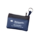 aerial view a blue single pocket coin pouch, image 1 of 2