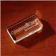 aerial view a clear 3d crystal rectangle paperweight, image 1 of 2