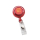 aerial view a red economy round retractable badge holder, image 1 of 2