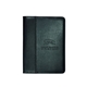aerial view a black camelot perforated pvc standard size padfolio, image 1 of 3