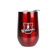 aerial view a red double wall stainless steel wine cup, image 1 of 3