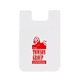 aerial view a white adhesive silicone cellphone wallet, image 1 of 2