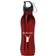 aerial view a red stainless steel 26 oz bottle, image 1 of 2