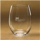 aerial view a clear stemless white wine glass - set of 4, image 1 of 2