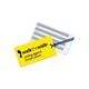 aerial view a neon yellow rectangle 40 mil neon tag, image 1 of 2