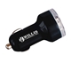 aerial view a black dual port usb charger, image 1 of 3