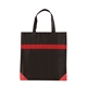 aerial view a red nonwoven shopping bag, image 1 of 2