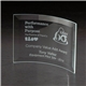 aerial view a clear crescent medium glass award, image 1 of 2