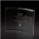 aerial view a clear crescent x - large glass award, image 1 of 2