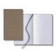 aerial view a beige castelli linen banded medio lined white page journal, image 1 of 2