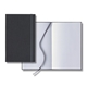 aerial view a charcoal castelli linen banded medio lined white page journal, image 1 of 2
