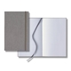 aerial view a light gray castelli linen banded medio lined white page journal, image 1 of 2