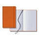 aerial view a orange castelli linen banded medio lined white page journal, image 1 of 2
