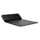 aerial view a black wireless charging mousepad with phone stand, image 1 of 2