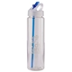 a clear tumbler w / built in straw 32 oz