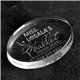 aerial view a clear classic oval desktop paperweight, image 1 of 2