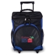 aerial view a royal blue mobile on - the - go cooler with wheels, image 1 of 2