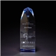 aerial view a clear/blue fairmont medium optically perfect award, image 1 of 2
