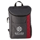 aerial view a dark red mod cooler backpack, image 1 of 6