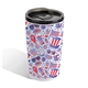 a patriotic 02 optima 14 oz stainless steel / polypropylene tumbler