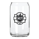 aerial view a clear 16 oz beer can glass - usa, laser, standard, image 1 of 2