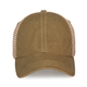 aerial view a olive/tan merrimack hat co.(tm) austin vintage trucker, image 1 of 5