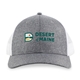 aerial view a melange grey/white merrimack hat co.(tm)colt trucker, image 1 of 5
