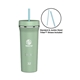 aerial view a cucumber takeya(r) 32 oz straw tumbler - laser, standard, image 2 of 3