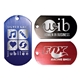 a group of metal dog tag with 23 1/2 ball chain, laser engraved