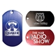 a group of dog tag with 4 1/2 ball chain, laser engraved