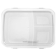 aerial view a white lunch to go container, image 1 of 2