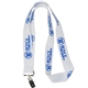 aerial view a group of silkscreened flat polyester lanyard 1 w x 36 l, image 3 of 4