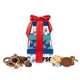 aerial view a white gourmet square tower treat box, image 1 of 2