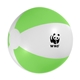 a white/green fun 12- inch vinyl beach ball