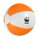 a white/orange fun 12- inch vinyl beach ball