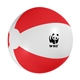 a white/red fun 12- inch vinyl beach ball