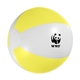 a white/yellow fun 12- inch vinyl beach ball