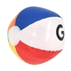 a multi color (blue/green/orange/red/yellow/white) fun 12- inch vinyl beach ball