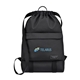 aerial view a black american tourister(r) embark recycled rpet cinchpack, image 1 of 5