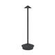 aerial view a black pyramid rechargeable led table lamp, image 1 of 3