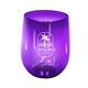a purple 12 oz recycled stemless wine glass