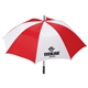 a red ergonomic grip 60 windproof umbrella