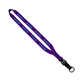 aerial view a dark purple 3/4 smooth nylon slide release lanyard, image 1 of 2