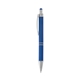 aerial view a blue palette soft touch ballpoint pen / stylus, image 1 of 3