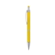 aerial view a yellow palette soft touch ballpoint pen / stylus, image 1 of 3